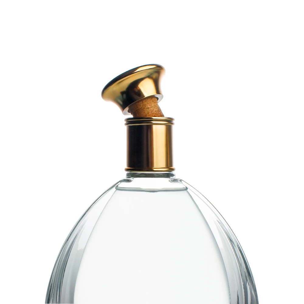 Elegant Gold-embossed Glass Liquor Bottle Elegant Gold-embossed Glass Liquor Bottle