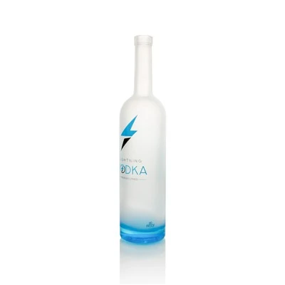 Potel Frosted 750ml gydag Argraffu Sgrin